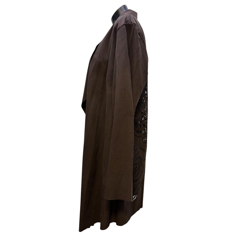 Soft Surroundings Brown Open Front Cardigan Size L - Picture 4 of 6